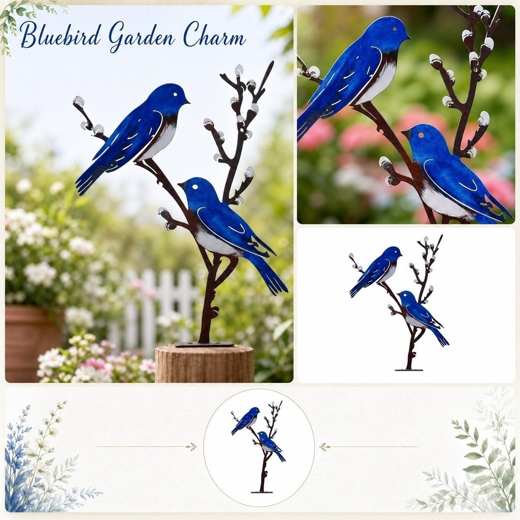 Metall Vogel Skulptur Garten Dekoration Außen Eisenkunst Tier Silhouette Hängendes Ornament Kreatives Hof Handwerk