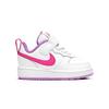 Nike Court Borough 2 Synthetic Leather Low top Toddler Shoes White Pink Purple Infant And Toddler BQ5453-111