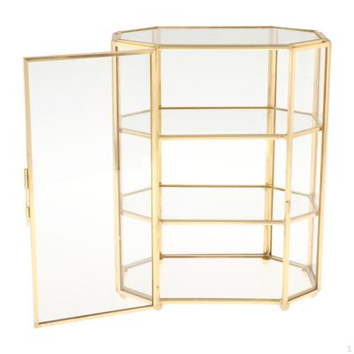 Glass Jewelry Storage Box Cosmetic Case 3 Tier Organizer Display for