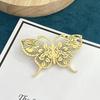 Stainless Steel Butterfly Brooch Gold Color Hollow insect Pattern Brooches Female Coat Dress Badge Women's Jewelry party Gift