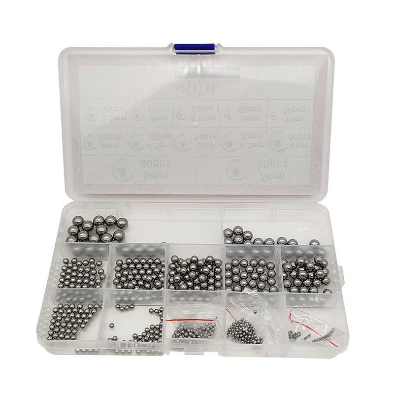 600 Stück Edelstahl 304 Kugeln Set (1,0-8,0 mm) im Karton