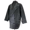 Made In Japan Sheepskin Double Button Leather Jacket Men XL Black Oversized(USED)