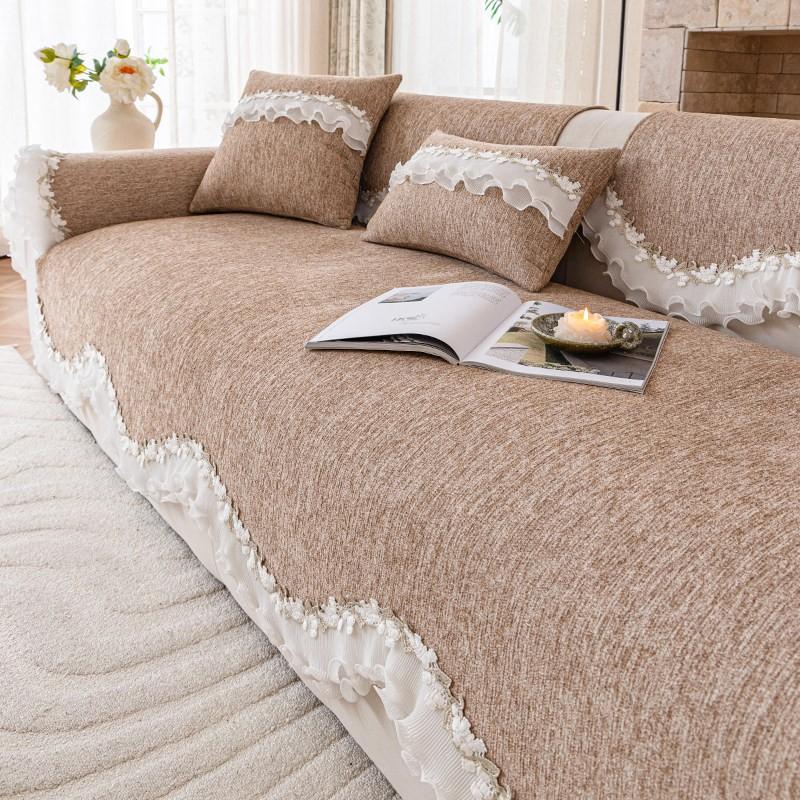 Chenille Sofa Cushion Cover Non-slip All Season Leather 2026