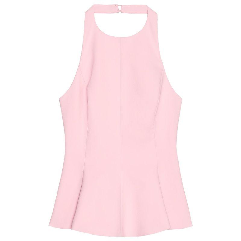 Zaprha New Arrival Short Skirt Hem Stretch Shirt Minimalist All-Match Halterneck Fashion Casual Top 4772040