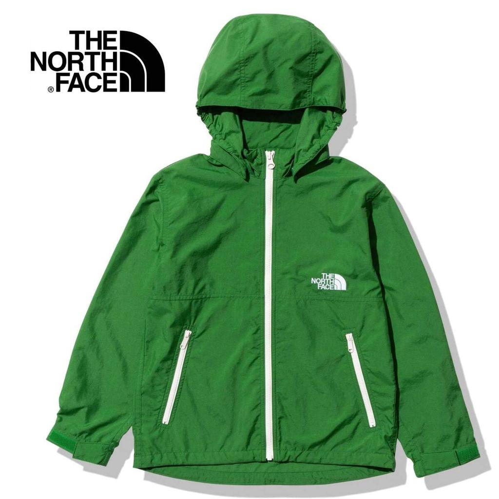The North Face Compact UV Primary Size 100 Kids' Jacket, Unisex, Water-Repellent, Protection, Lightweight, Green,