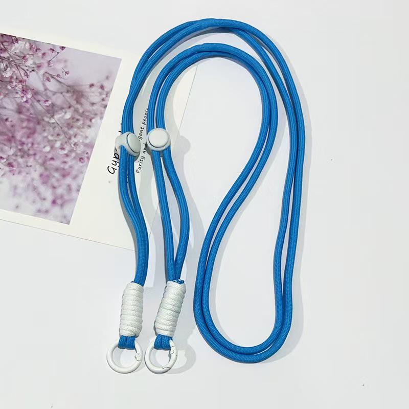 Adjustable Braided Mobile Phone Lanyard with Detachable Crossbody Strap and Shoulder Chain