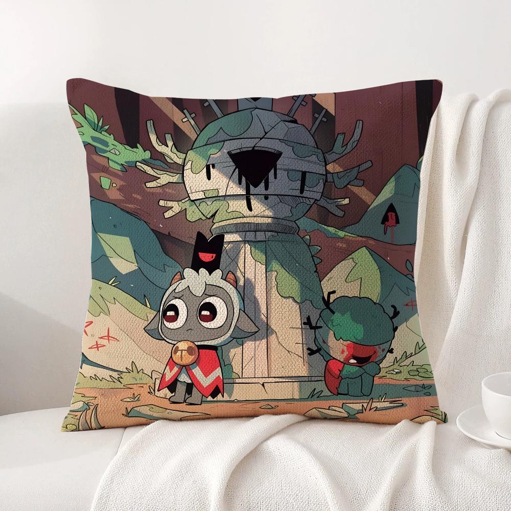 Game C-Cult Of The L-Lamb Cushion Cover Summer Coolness Linen Fabric Double-Sided Printing Pillow Case Sofa Home Decor Gift