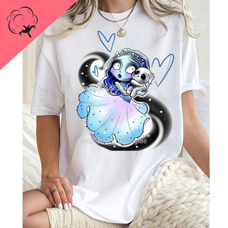 

Camisetas Corpse Bride Wedding T Shirt Cotton Nice Classics Printed Clothes Casual O Neck FashionTrendy Beautiful Tee Girl Top 3XL