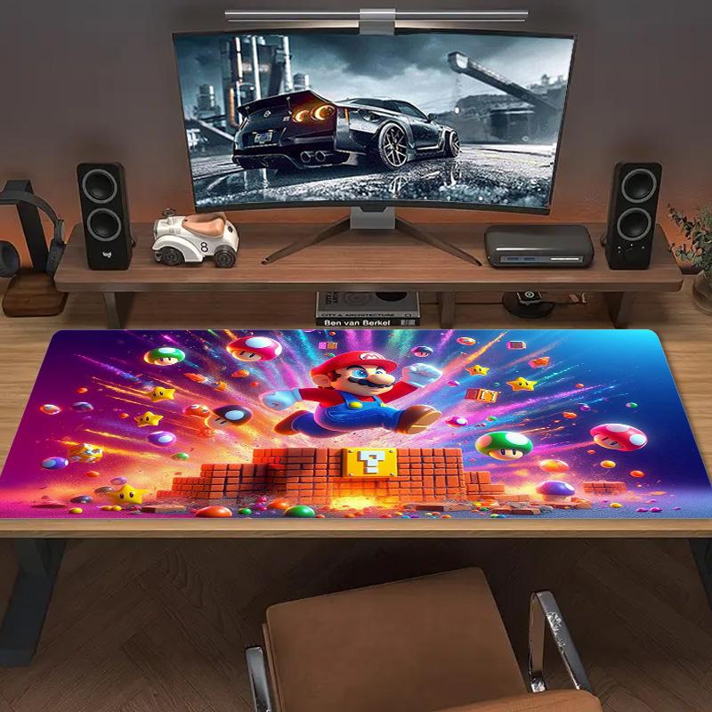 Super Brothers Color Mouse Pad Large Gaming Table Cushion Non-slip Laptop Tablet Big Mousepad XXL Mat Mini PC Playmat With Lock edge