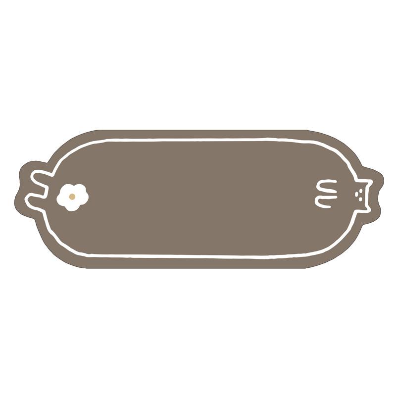 Cartoon Cat Home Bathroom Anti Slip Mat Semi Circular Wear Resistant Water Absorbing Floor Mat Bathroom Door Diatom Mud Floor Mat