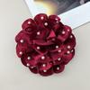 Elegant Fabric Flower Brooch 13cm Size Pearl Badge Corsage New Brooch Pin  Clothing Accessories
