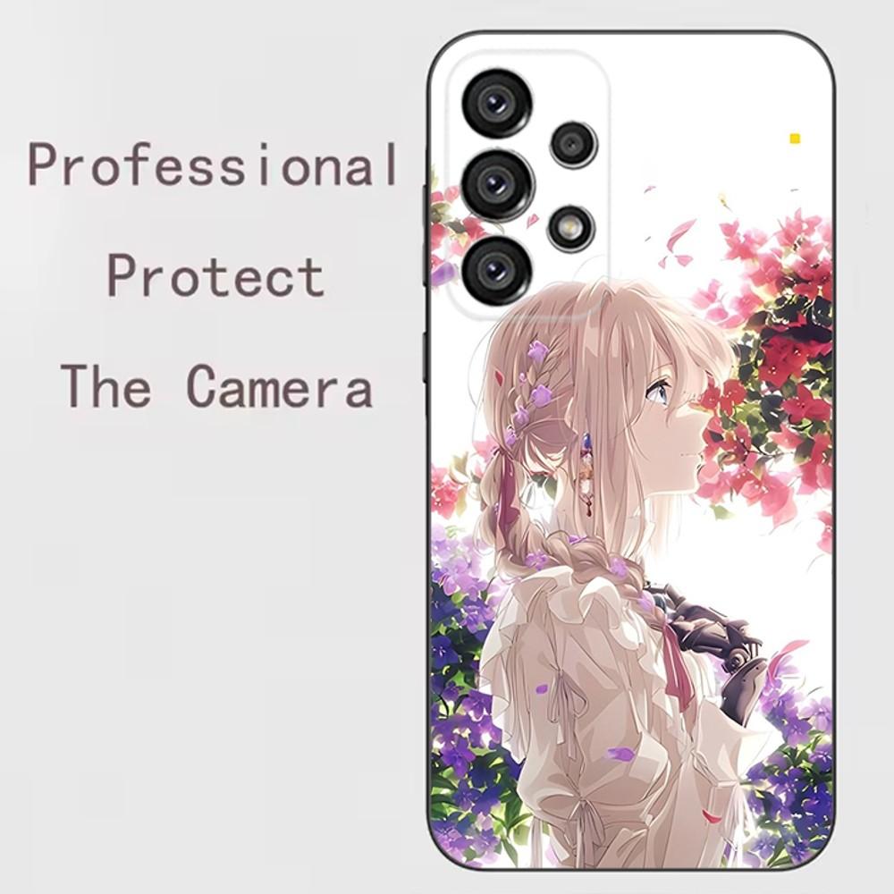 V-Violet E-Evergarden Phone Case For Samsung Galaxy A91,A80,A73,A72 ,A71,A53A52,A32 ,A31A22,A21s,A20,Black Cover