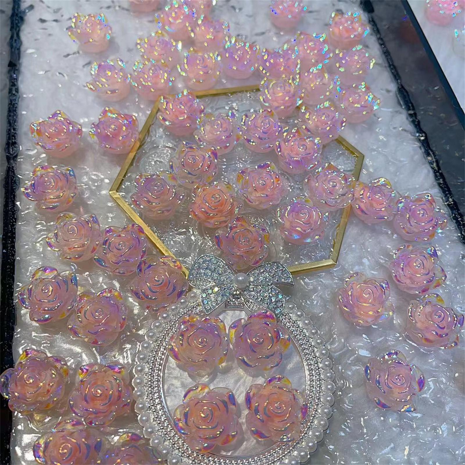 

Світловий смоляний квітковий кристал квітковий весільний декор смоли стразами квітковий смола плоский задник DIY ювелірні вироби аксесуари для виготовлення One Size