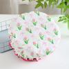 Hair Bonnet For Women Ladies Spa Salon Home Travel Use Flower Pattern Double Layer Shower Cap Waterproof Reusable Printed Bath