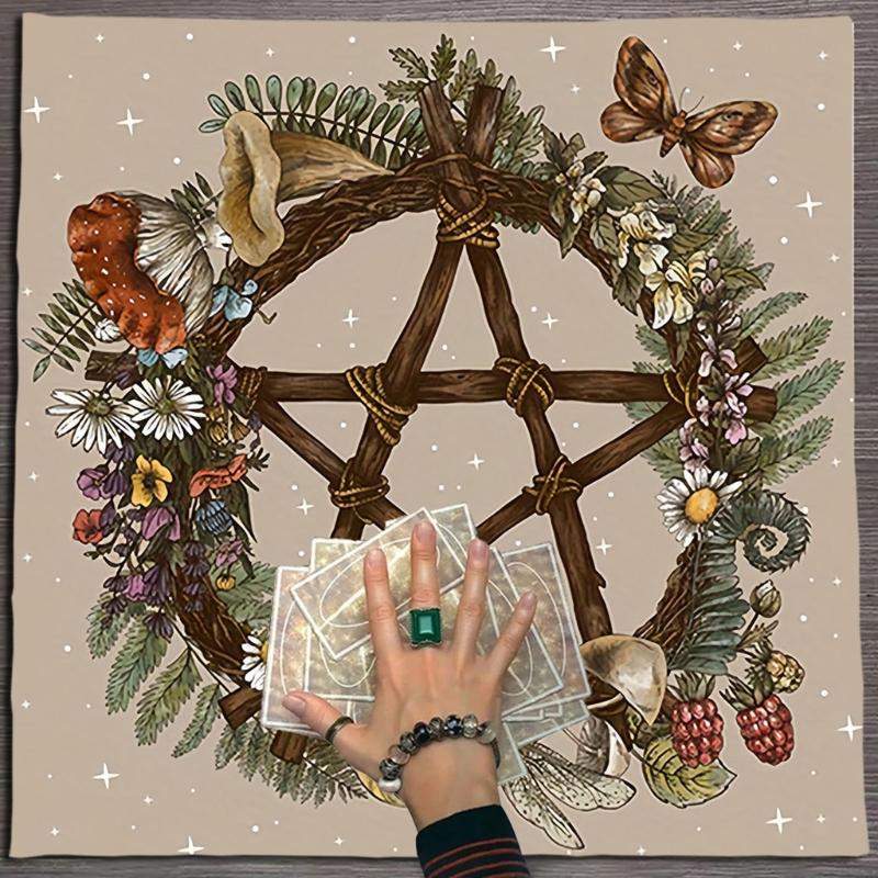 Star Pattern Tarot Card Tablecloth Altars Cloth Altars Cloth Divinations Card Table Cloth Tapestry Easy to Use