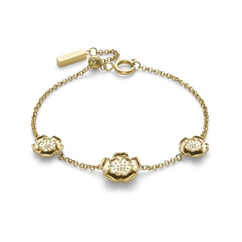 [Olivia Burton] Authorized Dealer Bracelet for Women 24100244 [Signature] Tudor Rose Bracelet Gold
