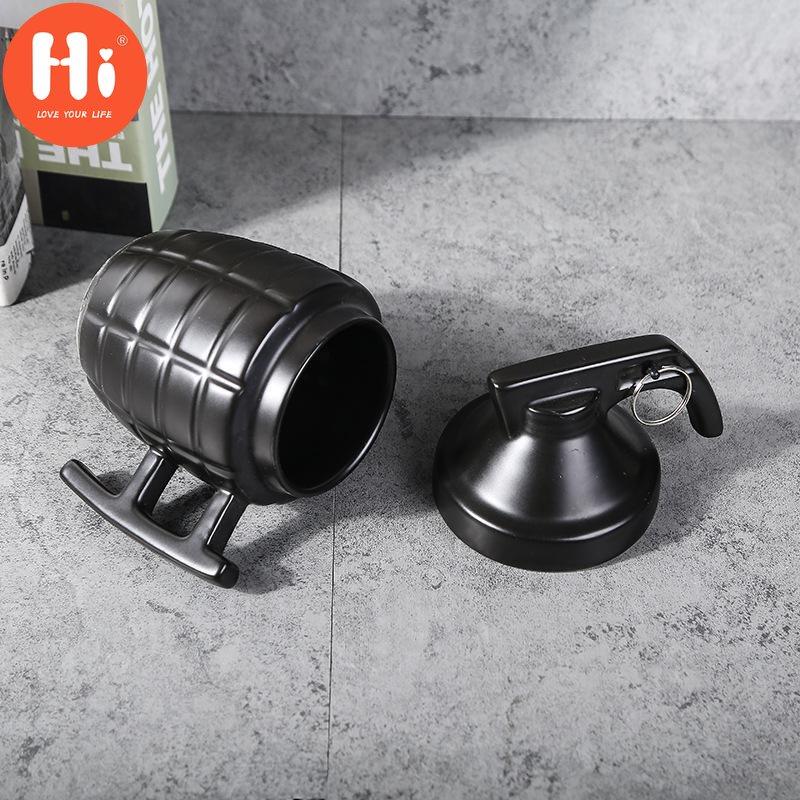 Hi Creative Grenade with Lid Ceramic Mug Coffee Cup Personalized Gift