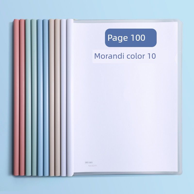 

Rod Type Info Booklet Thickened Water Drop Pull Rod Student Classification Organize Fantastic Junior High School Student Transparent Vertical Version [Extra Thick 100-Page Model] 10 Pieces/Morandi