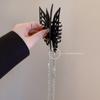 Headwear Butterfly Tassel Hair Claw Large Size Hair Clip Hair Accessories Ponytail Claw Clip  Women