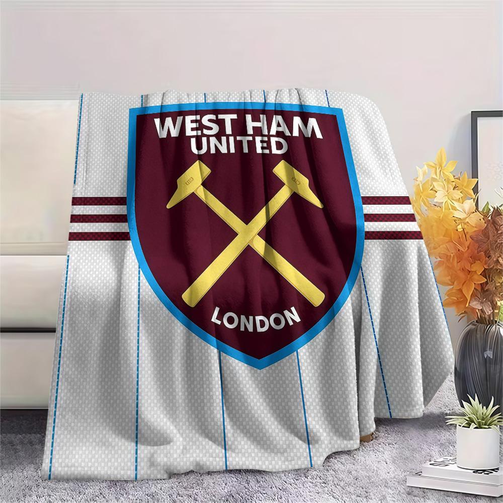 West Ham United Flannel Blanket, High quality Comfortable for All Seasons, Home Decor, Warmth and Comfort