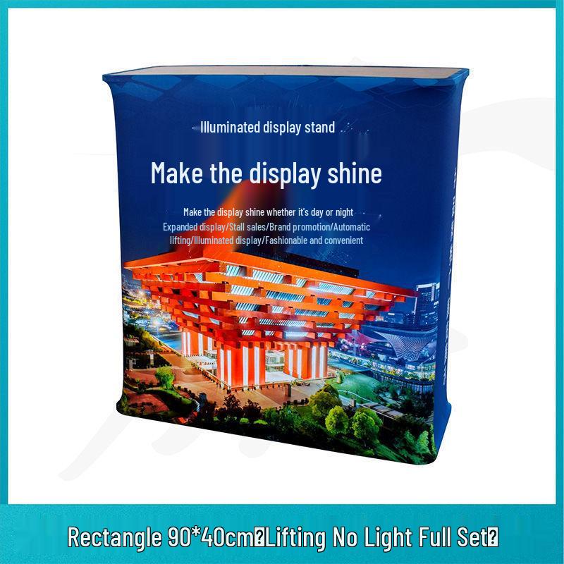 Luminous Hydraulic Pop-Up Frame: Foldable Display Stand & Quick Show Reception Table