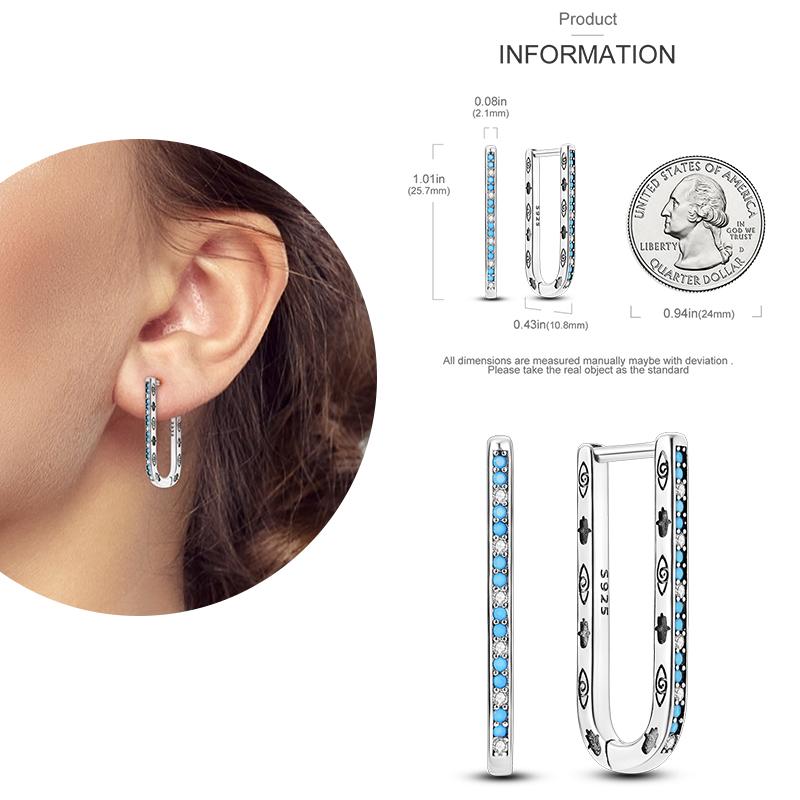 NEW Round Original CZ Hoop Earrings Heart U Shape Moon Star Unicorn Earring for Women Party Engagement Jewelry Gift
