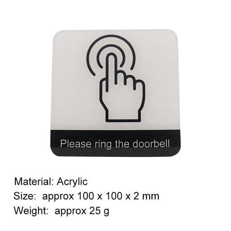 

Акриловая креативная вывеска Пожалуйста, позвоните в звонок Знак Наклейка на стену Предупреждающий значок для резиденций, офисов, коммерческих магазинов, частных клубов, дома black