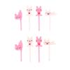 8Pcs/Set Mini Kids Animal Fruit Fork Cartoon Snack Cake Dessert Food Fruit Toothpick Lunch Party Decoration Bento Box Accessories Animal Fruit Picks