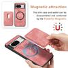 For Google Pixel 8 Anti-Scratch Case Compatible with MagSafe Leather Back Cover with Detachable Card Holder