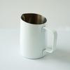 FUN COFFEE Milk Pitcher, Latte Art Milk Frothing PitcherJug, Stainless Steel, CoffeeEspresso, 15 oz (450ml), White (co-0008-1)