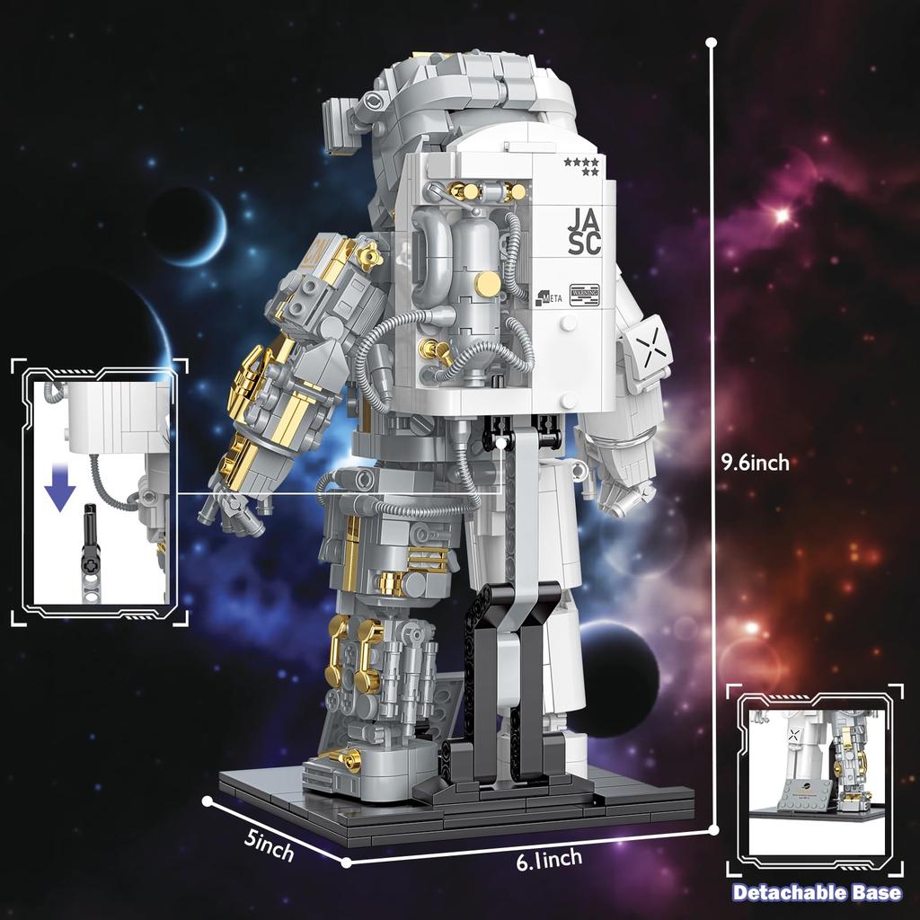 JMBricklayer Space Astronaut Building Blocks Toy Assembly Kit 70109, Assembly Toys for Adults, Cool Astronaut Display Model, Space Toy Set, Space
