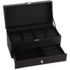 Carbon Fiber PU Jewelry Storage Case 22.2 * 11 * 11.2cm Watch Box Stylish Bracelet Box For Women