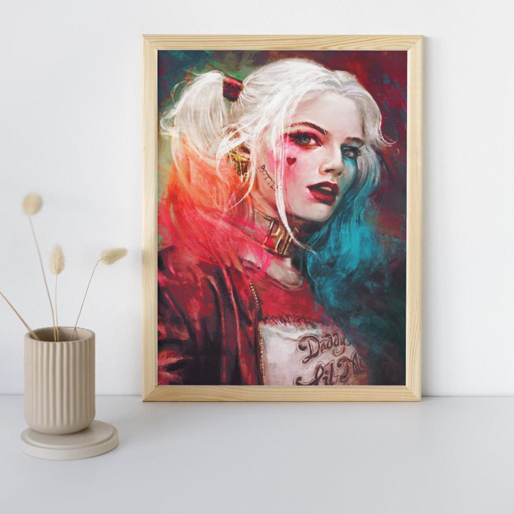 Malowanie Po Numerach Z Ramą Obrazy Do Malowania Dc Harley Quinn 40X50 Cm