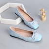 Women Ballet Flats 2026 Autumn Bowknot Square Toe Design Mary Jane Shoes Elegant Soft Sole High Quality Comfortable Single Shoes