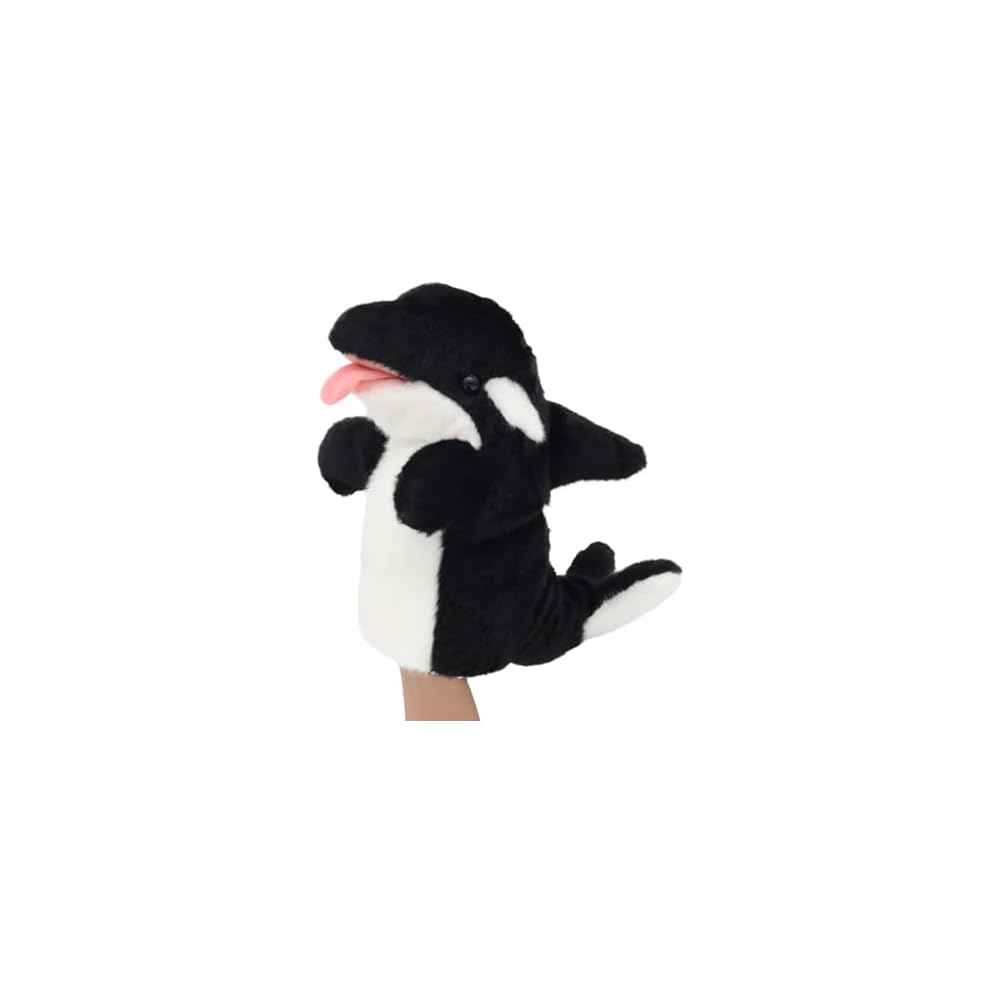 Takeoff Hand Puppet Orca Plush Toy Soft Fabric Educational Plaything