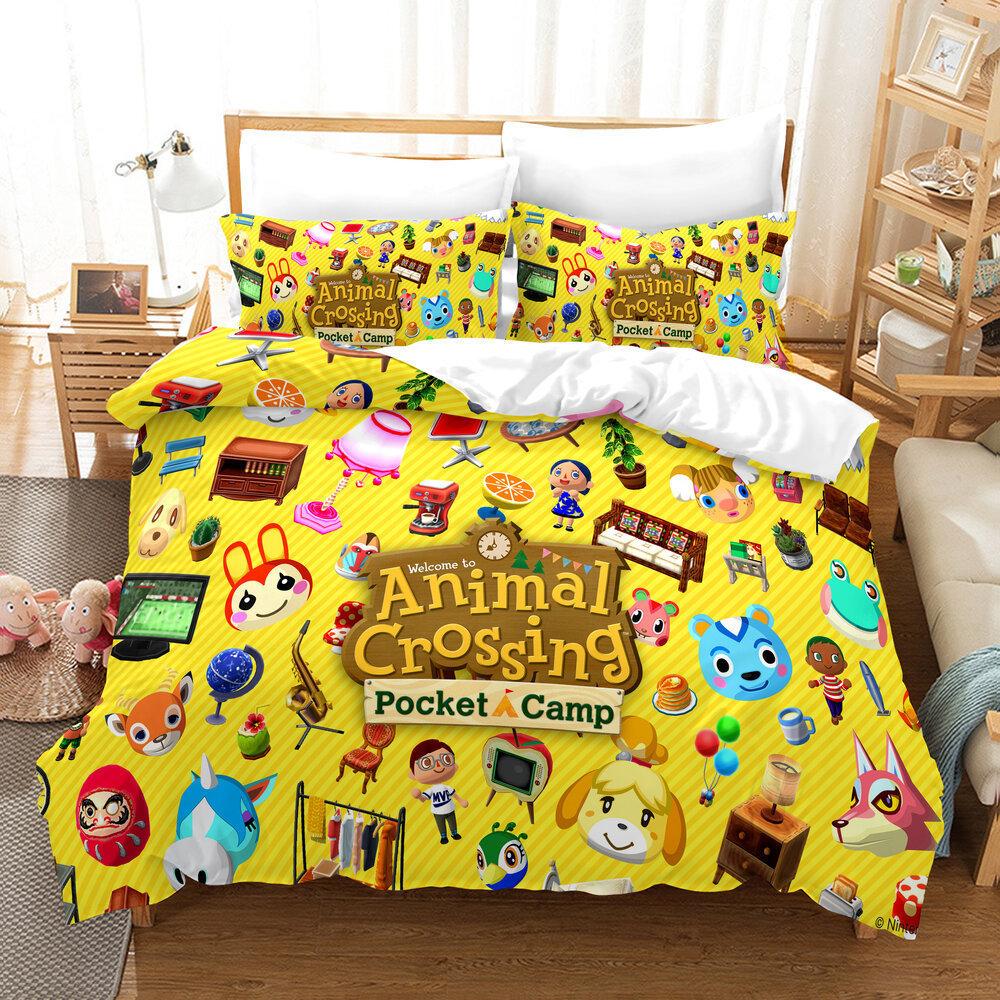 Movie Game Three-Piece Quilt Cover Printing 3D Digital Thickening Kit
