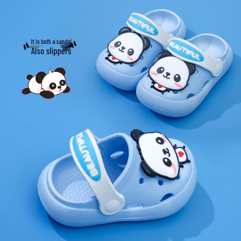 Kids' Cute Bear Non-Slip Summer Slippers: Soft Sole, Cool Clogs for Boys & Girls