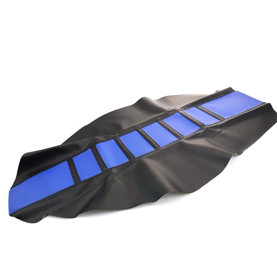 Universal Leather Gripper Soft Motorcycle Seat Cover Rib Skin Rubber Dirt Bike E