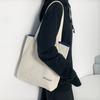 Letter Casual Canvas Shoulder Zipper Shopping Bag