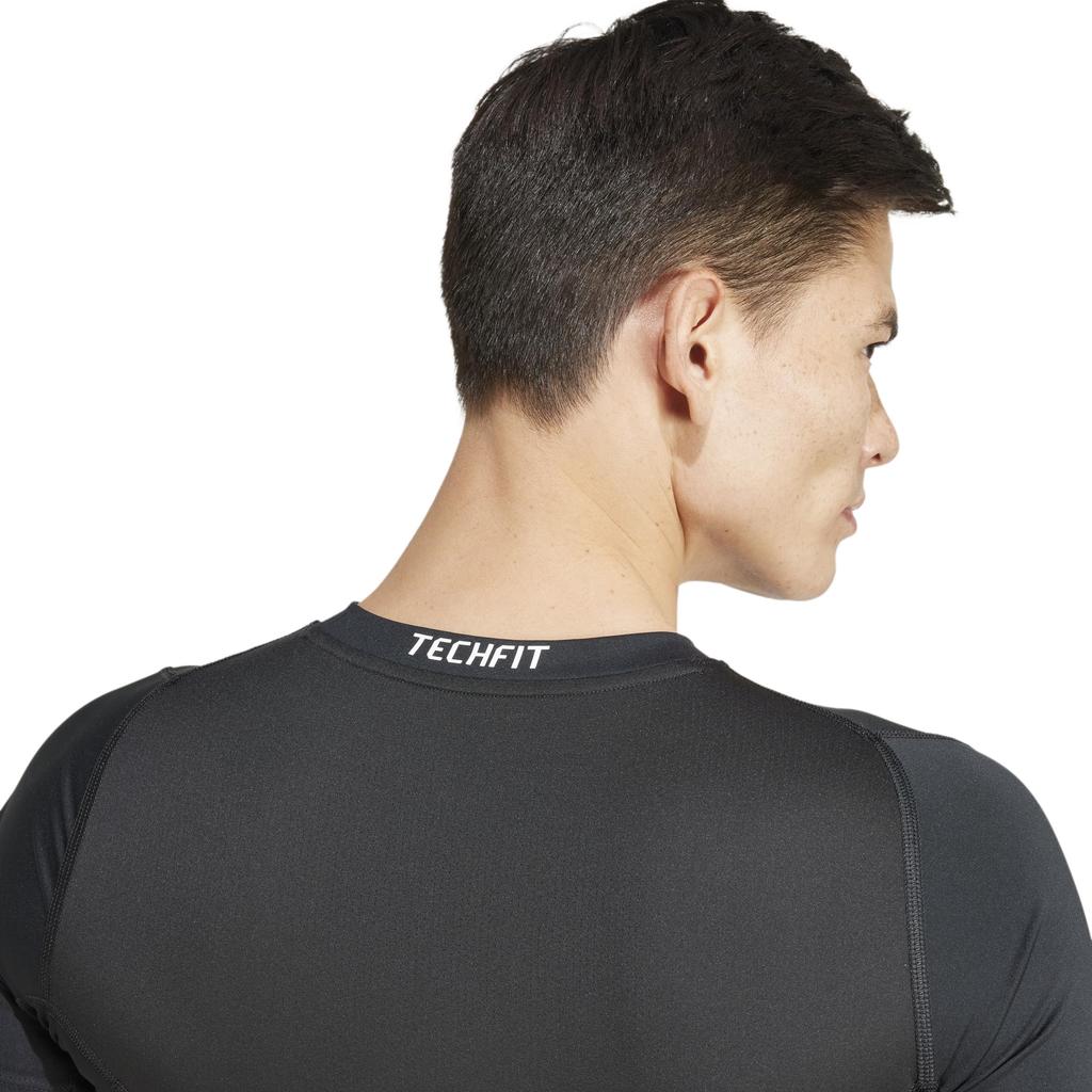 Adidas TechFit Compression Training Short Sleeve Black T-Shirt, Men's KVF01, (JE6698)