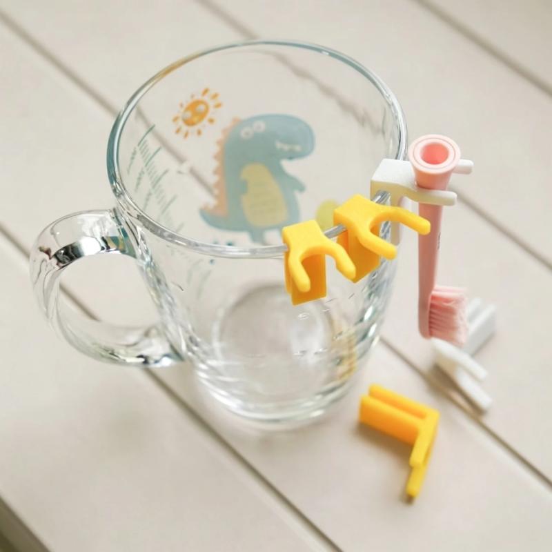 Electric Toothbrush Head Holder Colorful Portable Plastic Drying Storage Stand Self Adhesive for Home Bathroom