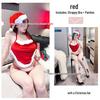 Red Christmas Lingerie Set: Lace-Up Halter Top & Panties