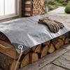 2x3meter Silver Water Proof Heavy Duty Tarp   Violet Resistance Tarpaulin With Reinforced Buttonholes for Outdoor Trucks and Camping