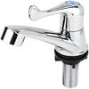 Fdit ABS Plastic Water Tap Single Cold Faucet Water Nozzle G1/2 Bathroom Basin Kitchen Sink Rest Room Washing Basin Accessories (Tail Handle)