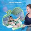 Baby Swim   Non-inflatable Baby Swimming     Watertight Kids Swim Trainer for 3-24 Months Baby Boys Girls Infant Pool   with Sun Canopy