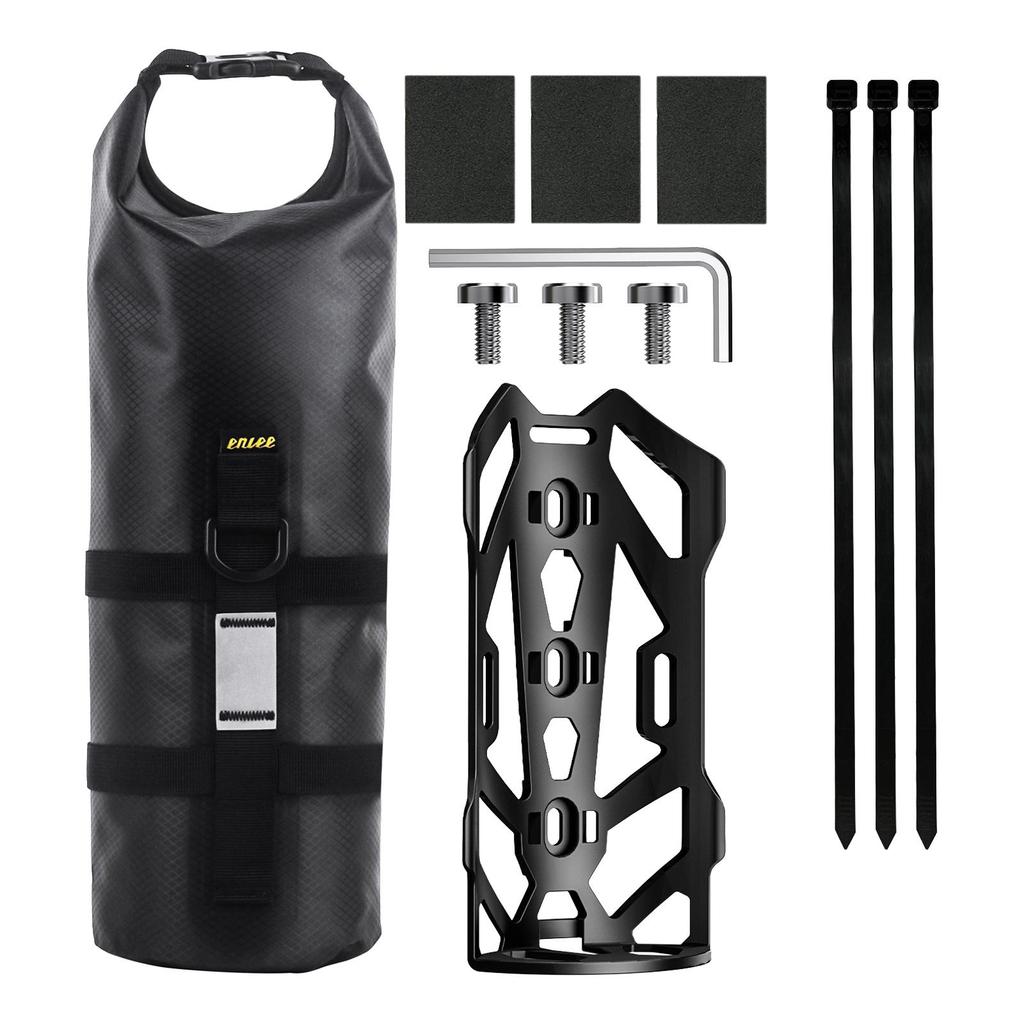 Bike Bag Holder Screw or Cable Ties Mounted Bracket Black Water Bottle Holder for Frame Front Fork Rear Fork Bicycle Accessories