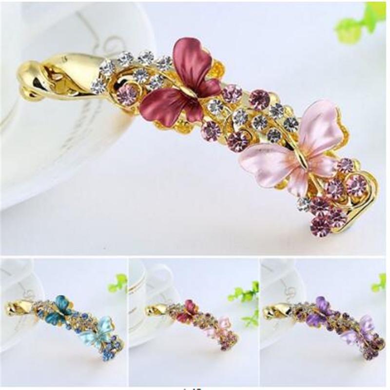 Lady Elegant Barrettes Alloy Banana Hairpin Claw Ponytail Holder Hair Clip Hair Accessories Headwear.