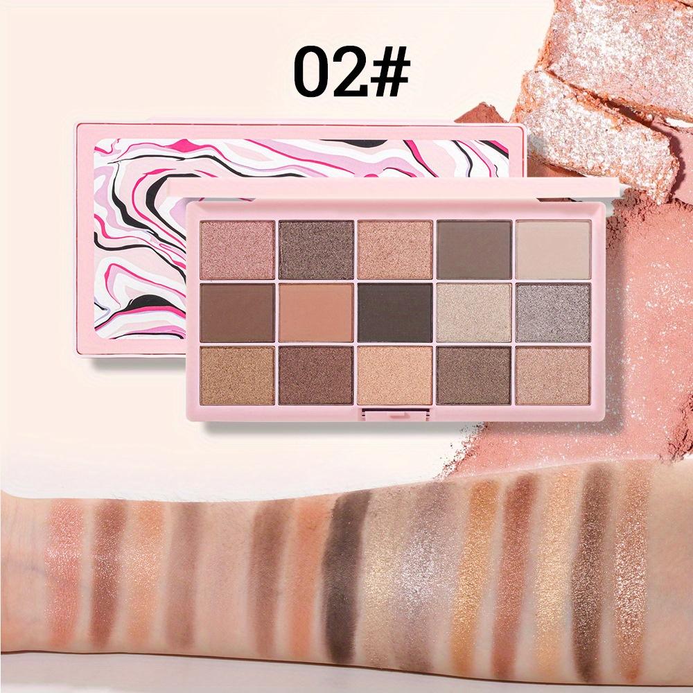 

Матовая пластина для теней для век, 15 цветных блестящих теней для век, смешанная с прочным водонепроницаемым косметическим набором
