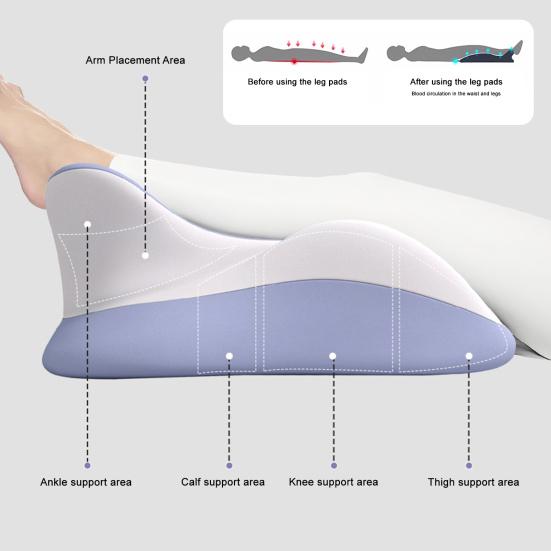 Couples Butt Cushion 3D Curved Wavy Back Cushion Multi-Position Support Memory Foam Wedge Pillow for Bed Lying And Sitting Couples Intimacy