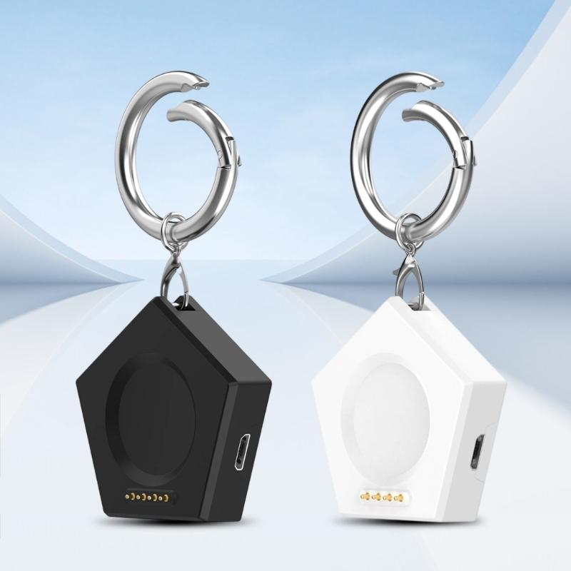 Portable Keychains Charger Base Tiny  USB Type C Input Safety Defense  Fast Charging Base PVC for  Watch X2 Mini